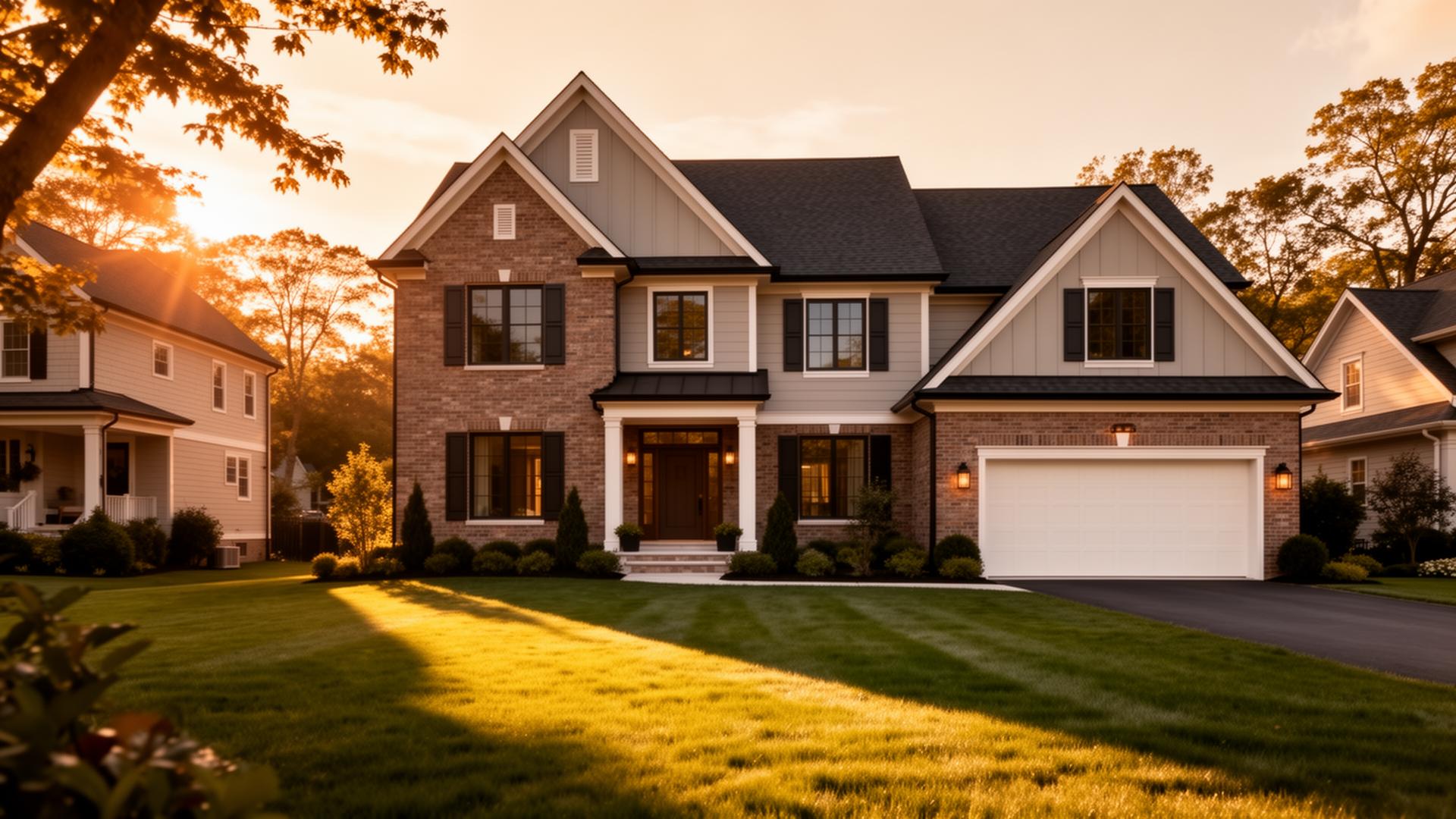 33 Farragut Square, Freehold NJ - Stunning colonial home at golden hour